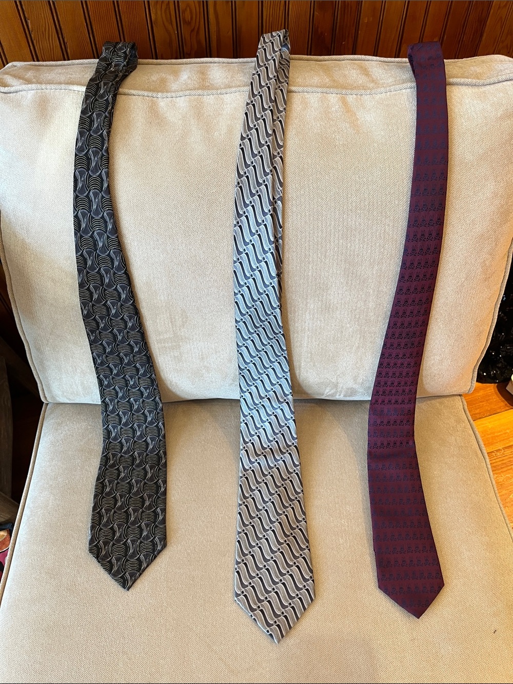 Van Heusen Men's Tie Set - Black, Gray, Burgundy